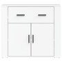 Voir la diapositive 3 : VIDAXL Buffet Blanc 80x33x70 cm Bois d'ingenierie