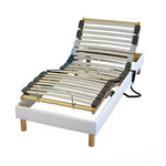 IDLITERIE Sommier avec réglage fermeté au niveau lombaire 90x190 90 x 190