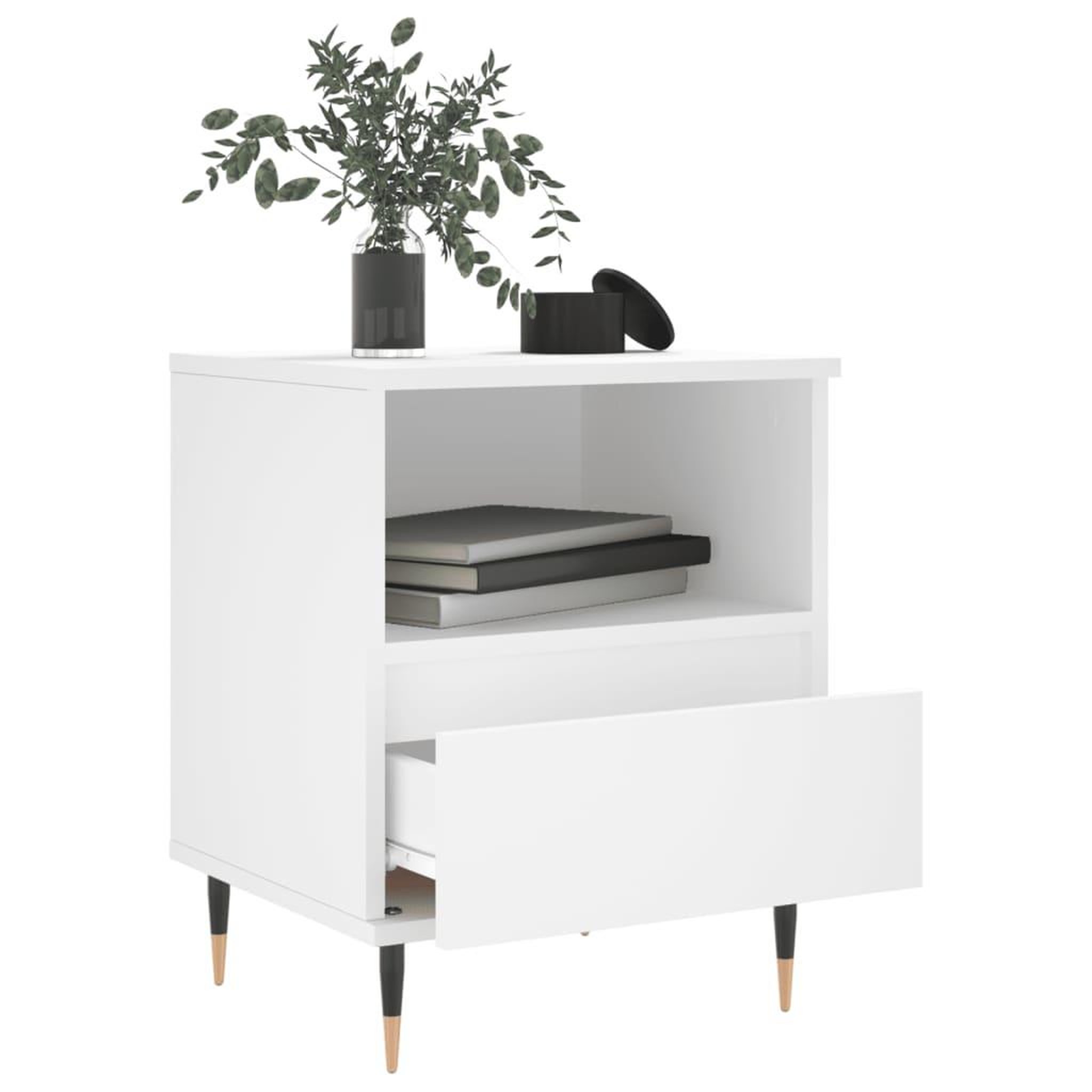 Voir la diapositive 4 : VIDAXL Tables de chevet 2 pcs blanc 40x35x50 cm bois d'ingenierie