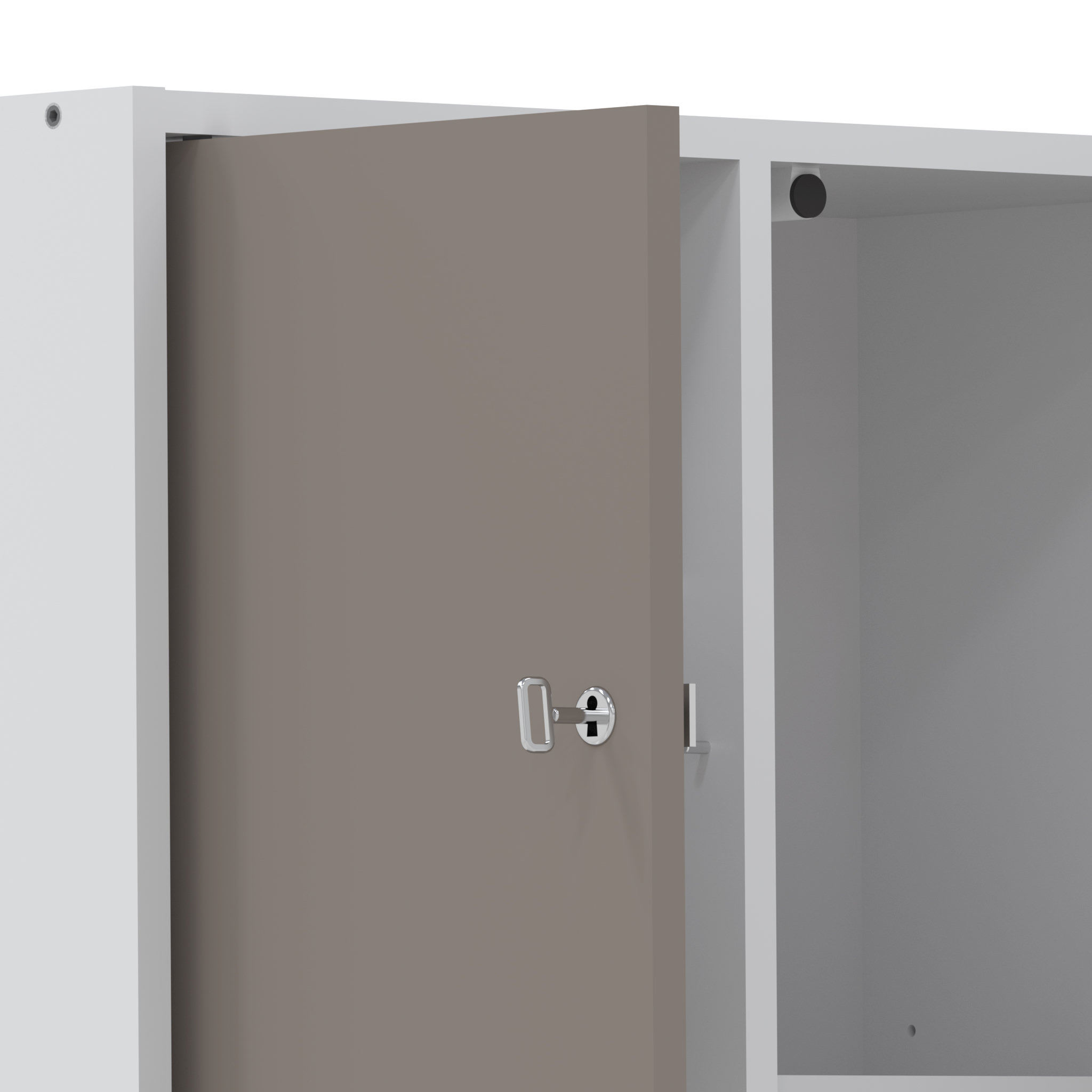 Voir la diapositive 5 : Armoire salle de bain taupe - MODENA