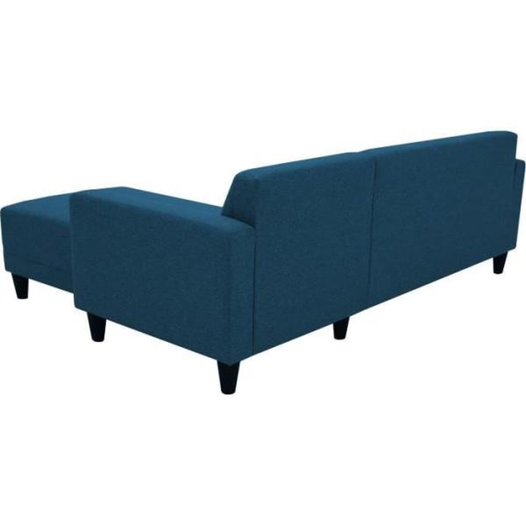 Voir la diapositive 6 : MARKET24 Canapé d'angle fixe 4 places BOB - Tissu marine - Réversible - L 197 x P 117 x H 65 cm