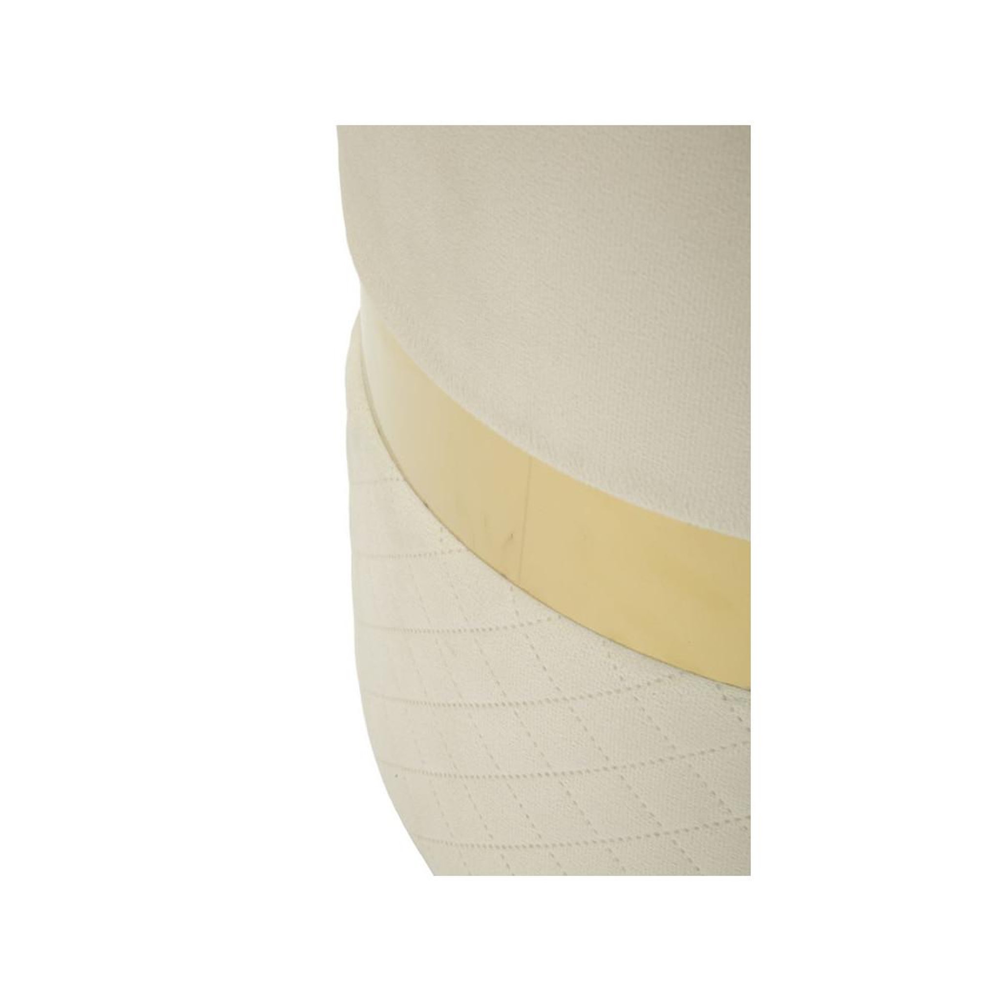 Voir la diapositive 3 : Paris Prix Lot de 2 poufs coffres  sheffild  42cm crème & or