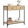 Voir la diapositive 3 : VIDAXL Table console chene sonoma 75x34,5x75 cm bois d'ingenierie