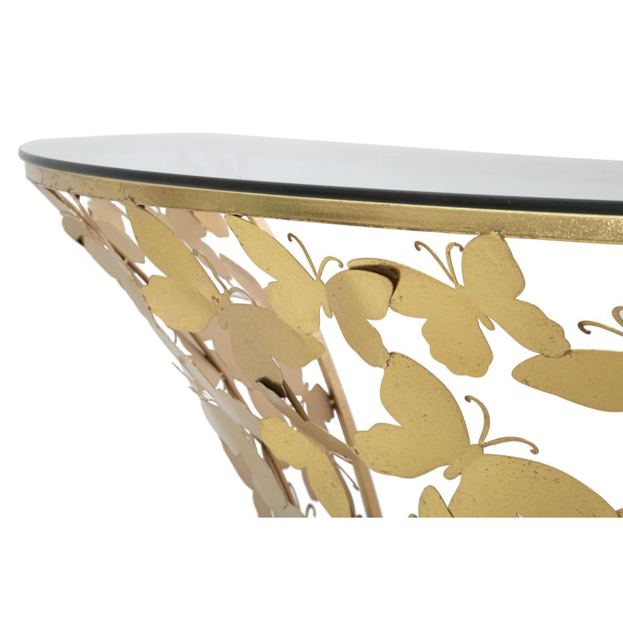 Voir la diapositive 3 : Paris Prix Console murale design  butterfly  120cm or