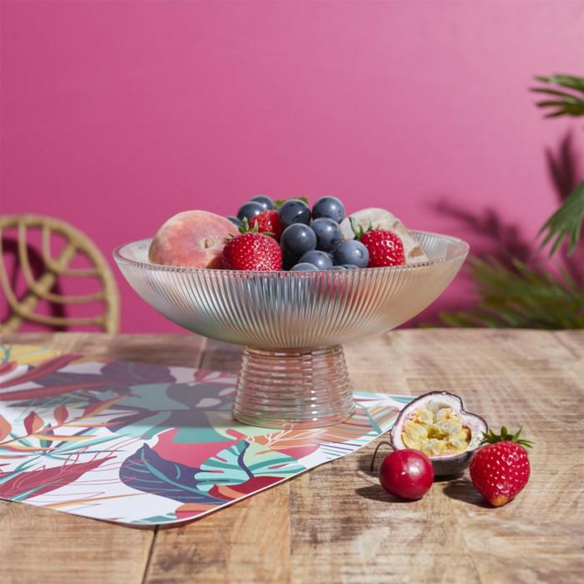 Paris Prix Coupe à Fruits sur Pied en Verre  Amber  22cm Ambre