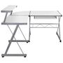 Voir la diapositive 3 : VIDAXL Bureau d'ordinateur d'angle Blanc 132x112x99 cm Bois ingenierie