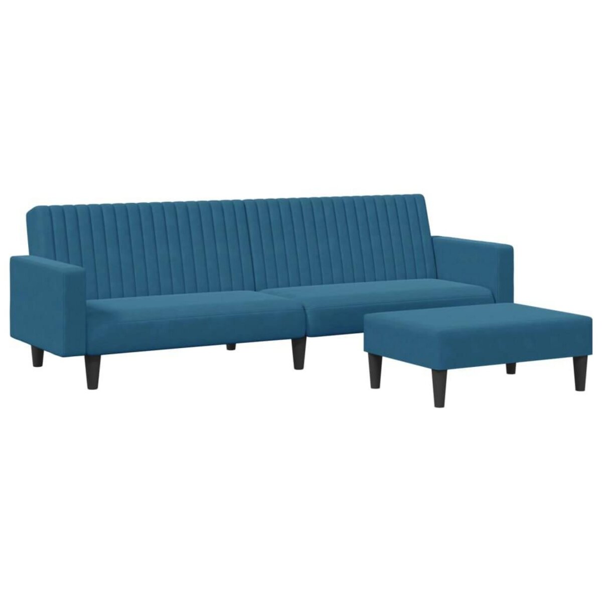 VIDAXL Ensemble de canapes 2 pcs bleu velours