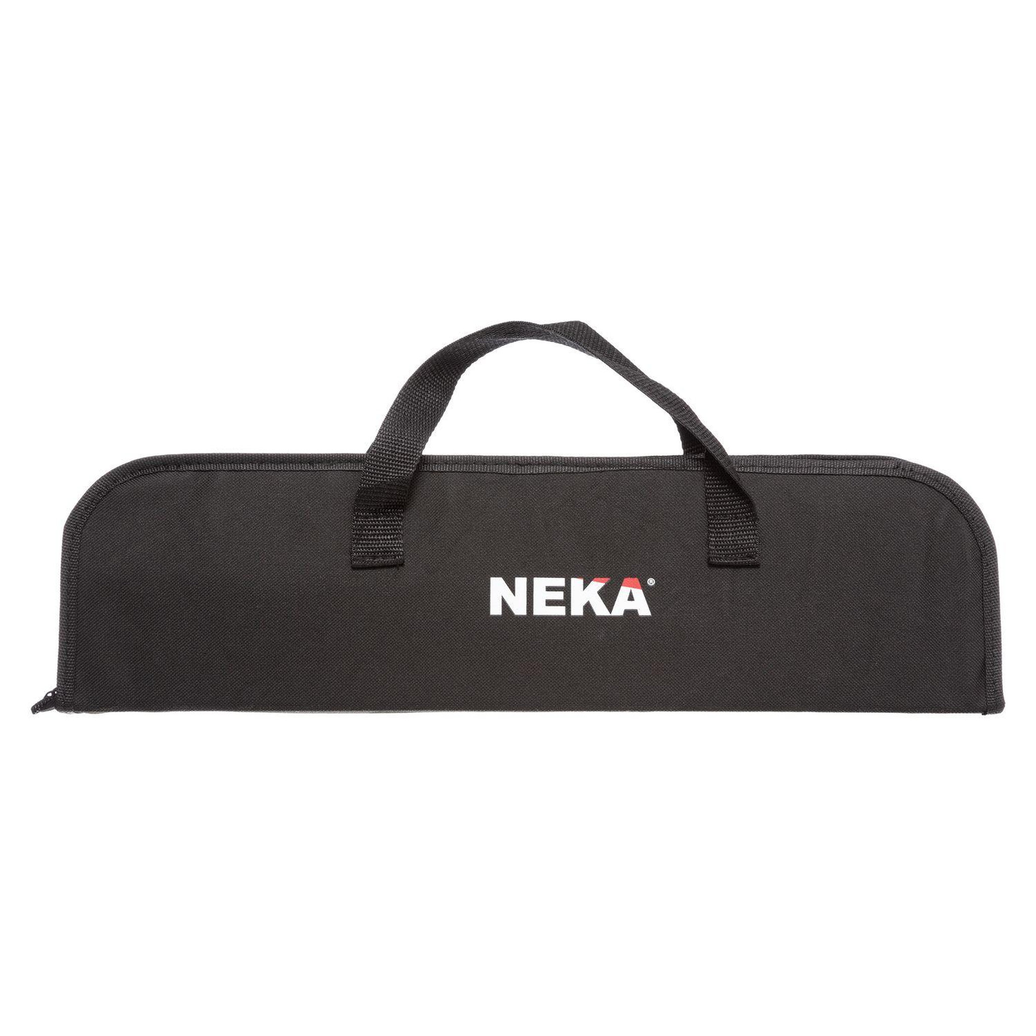 Voir la diapositive 3 : NEKA Kit 4 ustensiles de barbecue avec rangement - noir