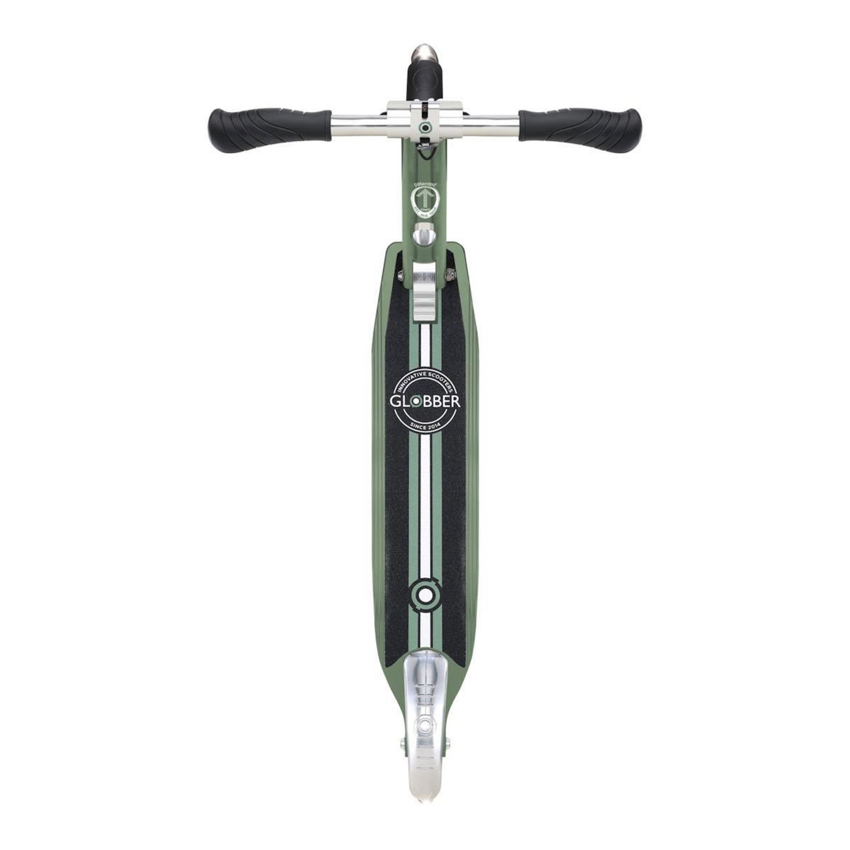 Globber Trottinette Flow Element Lights Chrome Finish olive