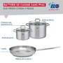 Voir la diapositive 2 : ELO Ensemble de 1 Poêle de cuisson 28 cm et 2 faitouts 20 et 26 cm Elo Profi Citrin