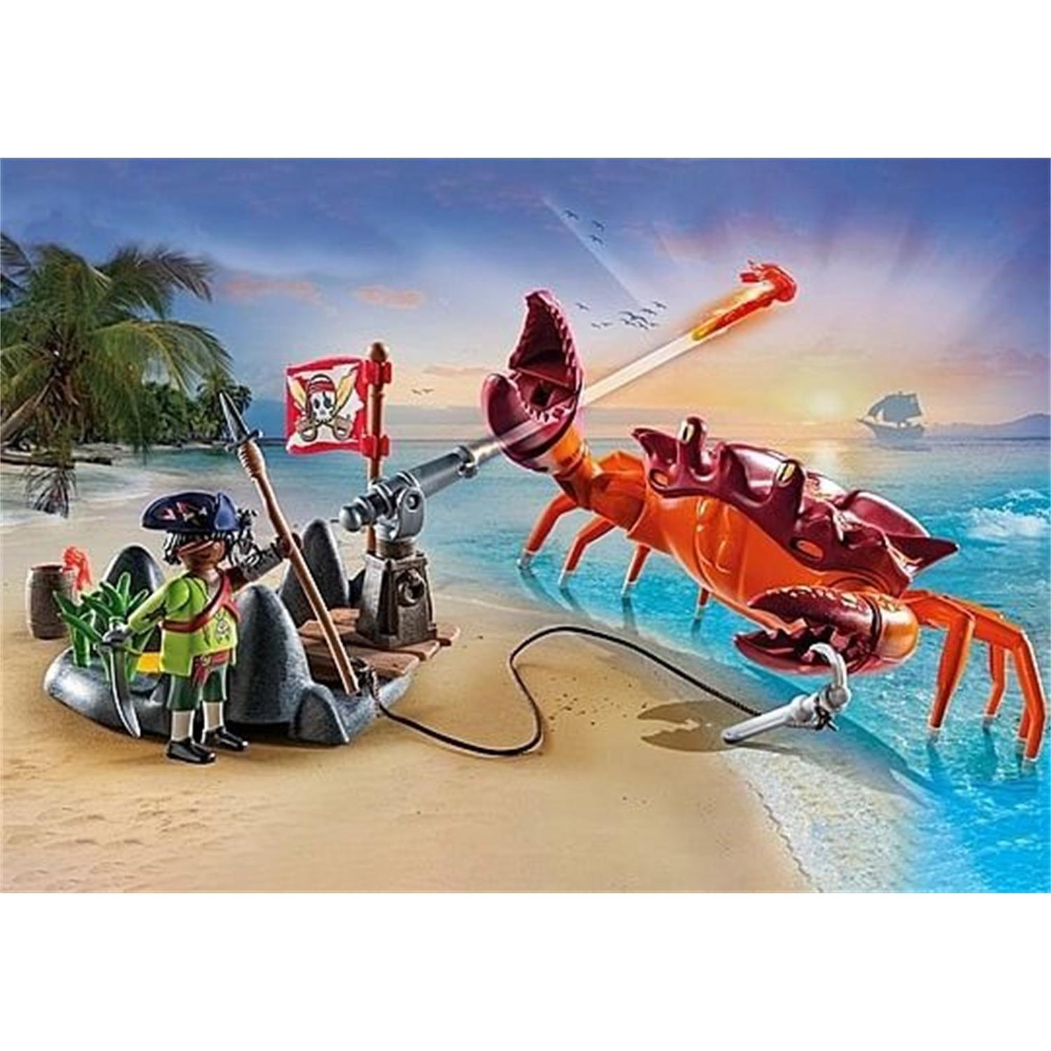 Voir la diapositive 2 : PLAYMOBIL Pirates Pirate et crabe géant