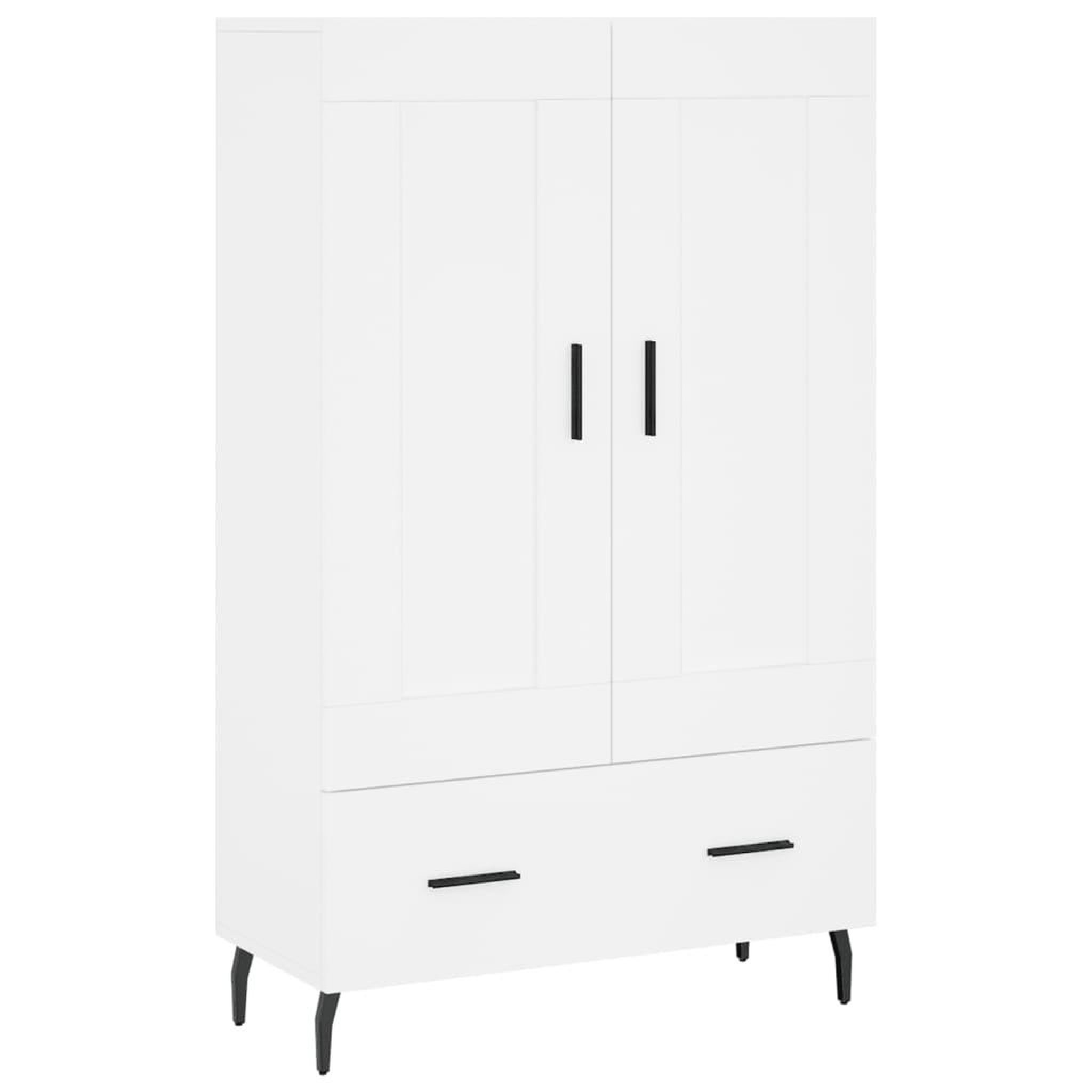 Voir la diapositive 2 : VIDAXL Buffet haut blanc 69,5x31x115 cm bois d'ingenierie
