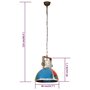 Voir la diapositive 6 : VIDAXL Lampe suspendue industrielle 25 W Multicolore Ronde 40 cm E27