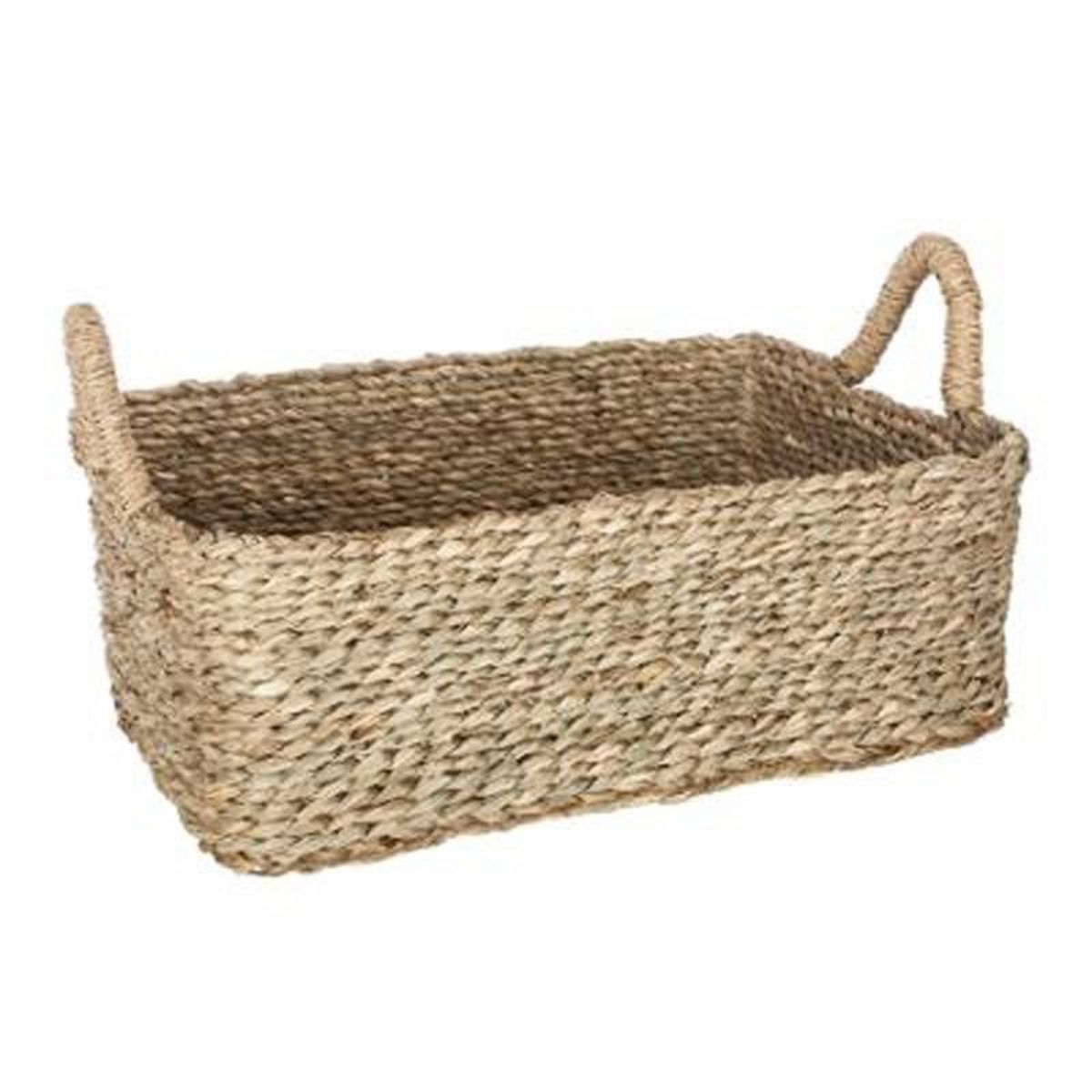  Lot de 3 Paniers de Rangement à Anses  Seagrass  13cm Naturel
