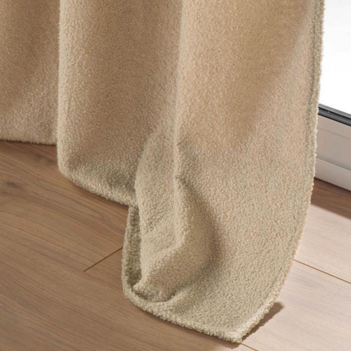 Paris Prix Rideau à Œillets Bouclette  Wooly  140x240cm Beige
