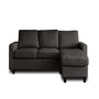 Voir la diapositive 1 : BEST MOBILIER Vianon - canapé d'angle modulable 3 places + 1 pouf - en tissu