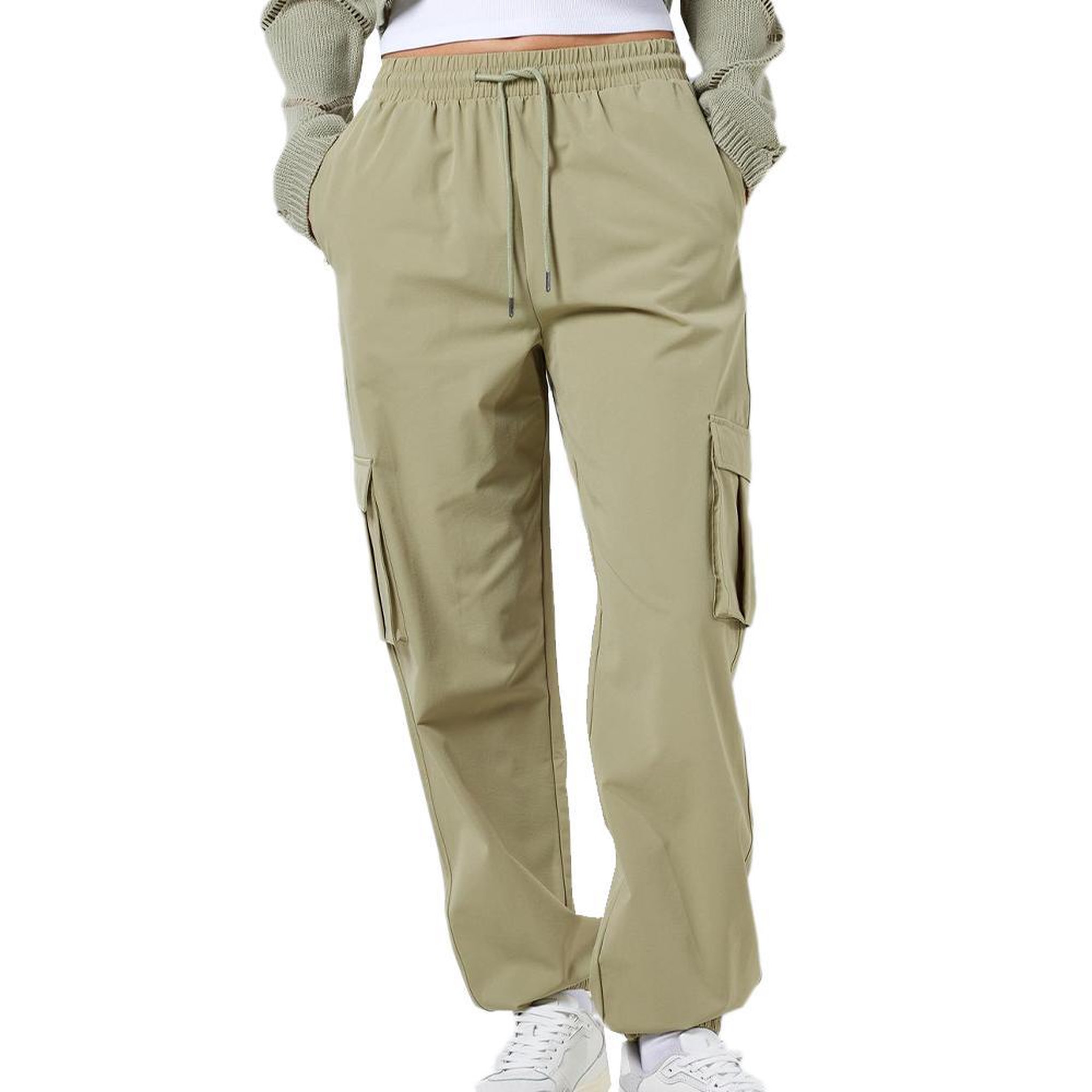 NOISY MAY Pantalon fluide  Femme Noisy May Kirby. Coloris disponibles : Vert