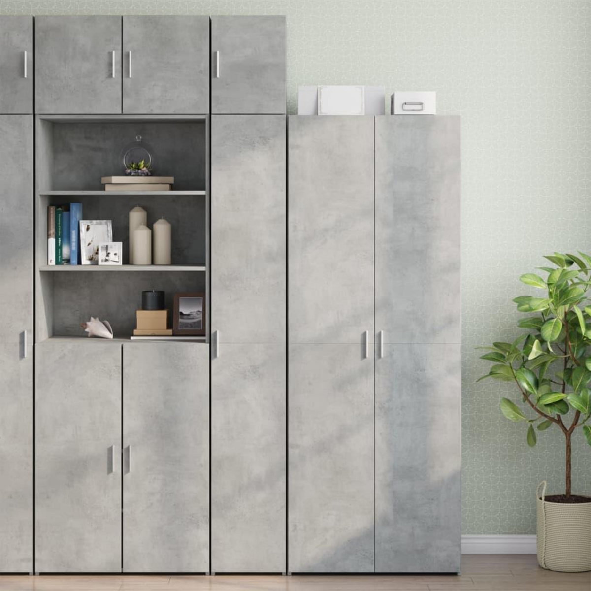 VIDAXL Armoire murale gris beton 30x42,5x40 cm bois d'ingenierie