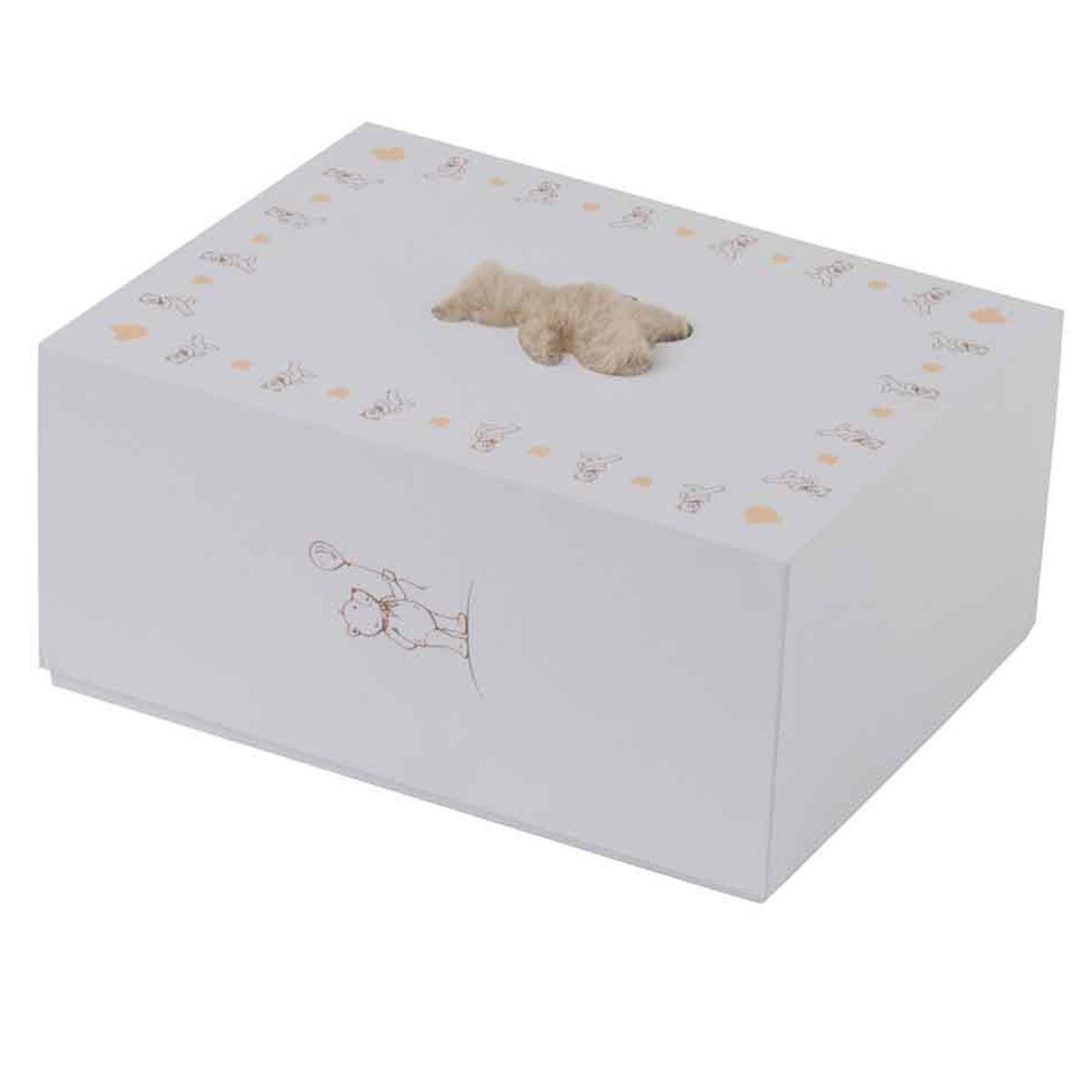 Voir la diapositive 2 : J-LINE Tapis déco enfant  ours  103cm beige