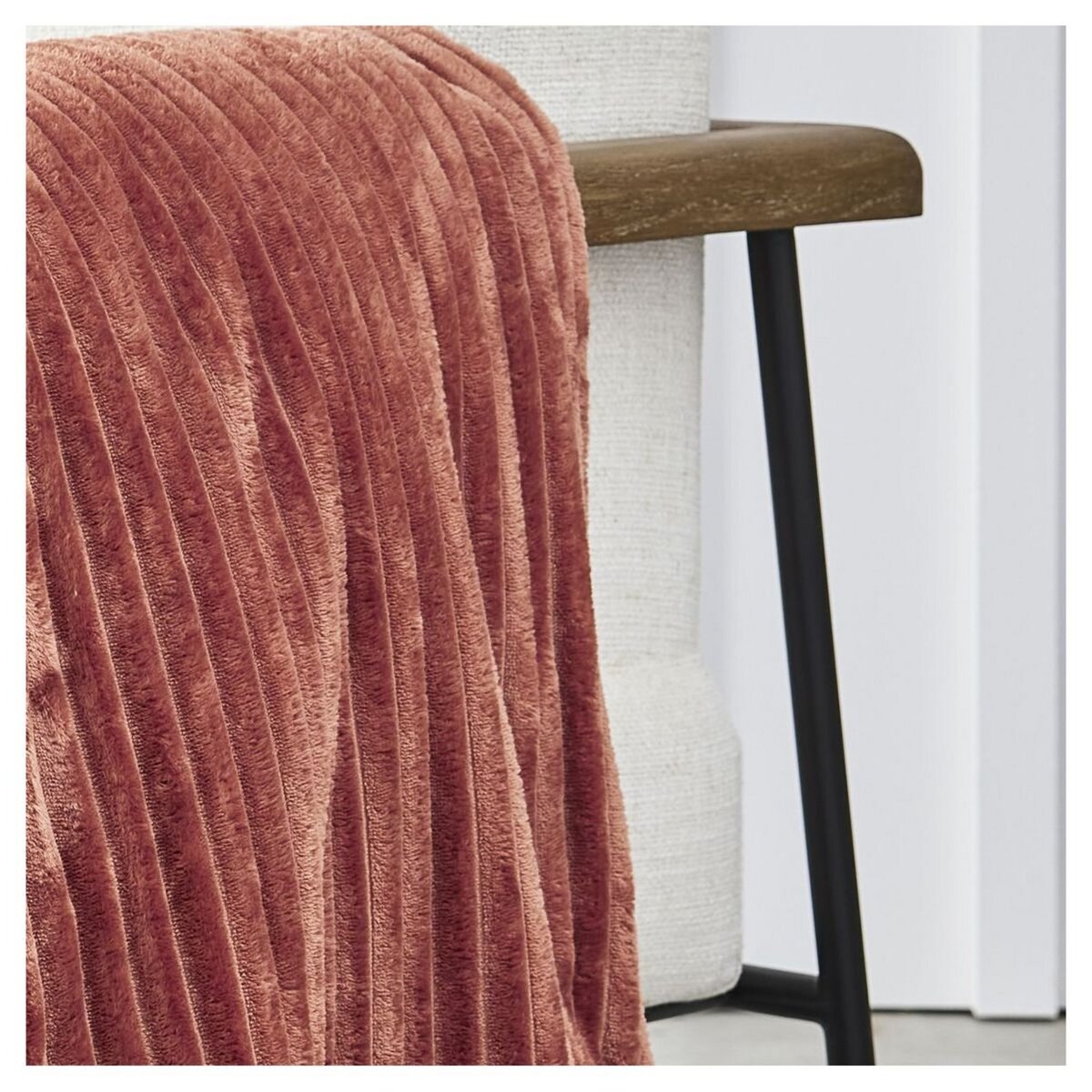 TODAY Plaid côtelé uni 