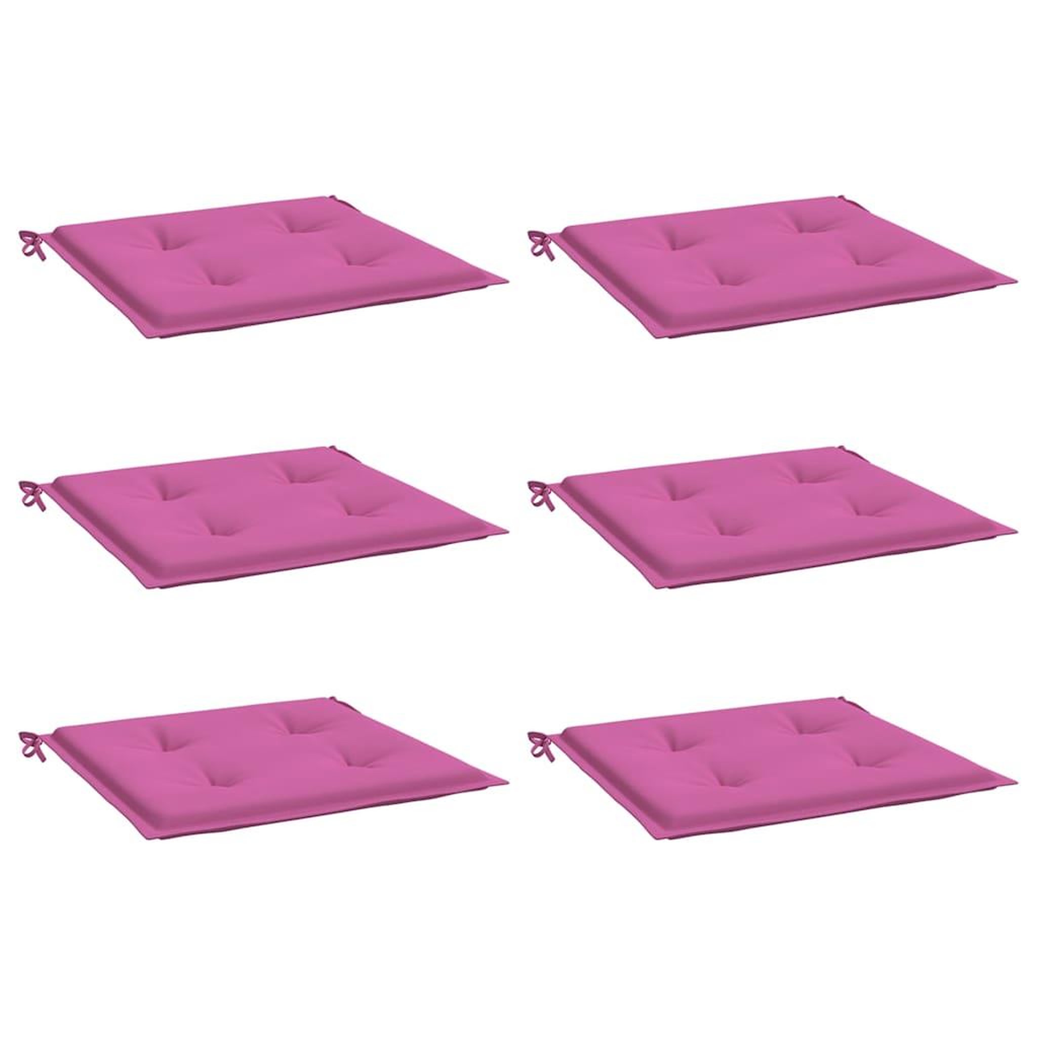 Voir la diapositive 3 : VIDAXL Coussins de chaise de jardin lot de 6 rose 50x50x3 cm tissu