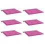 Voir la diapositive 3 : VIDAXL Coussins de chaise de jardin lot de 6 rose 50x50x3 cm tissu