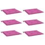 Voir la diapositive 3 : VIDAXL Coussins de chaise de jardin lot de 6 rose 50x50x3 cm tissu