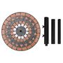 Voir la diapositive 5 : VIDAXL Base de parasol terre cuite et blanc rond 12 kg