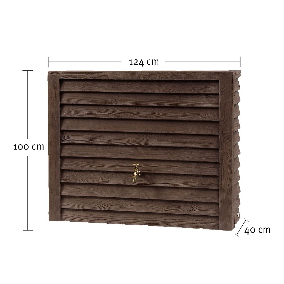 GARANTIA Cuve à eau Woody 350L - aspet bois foncé