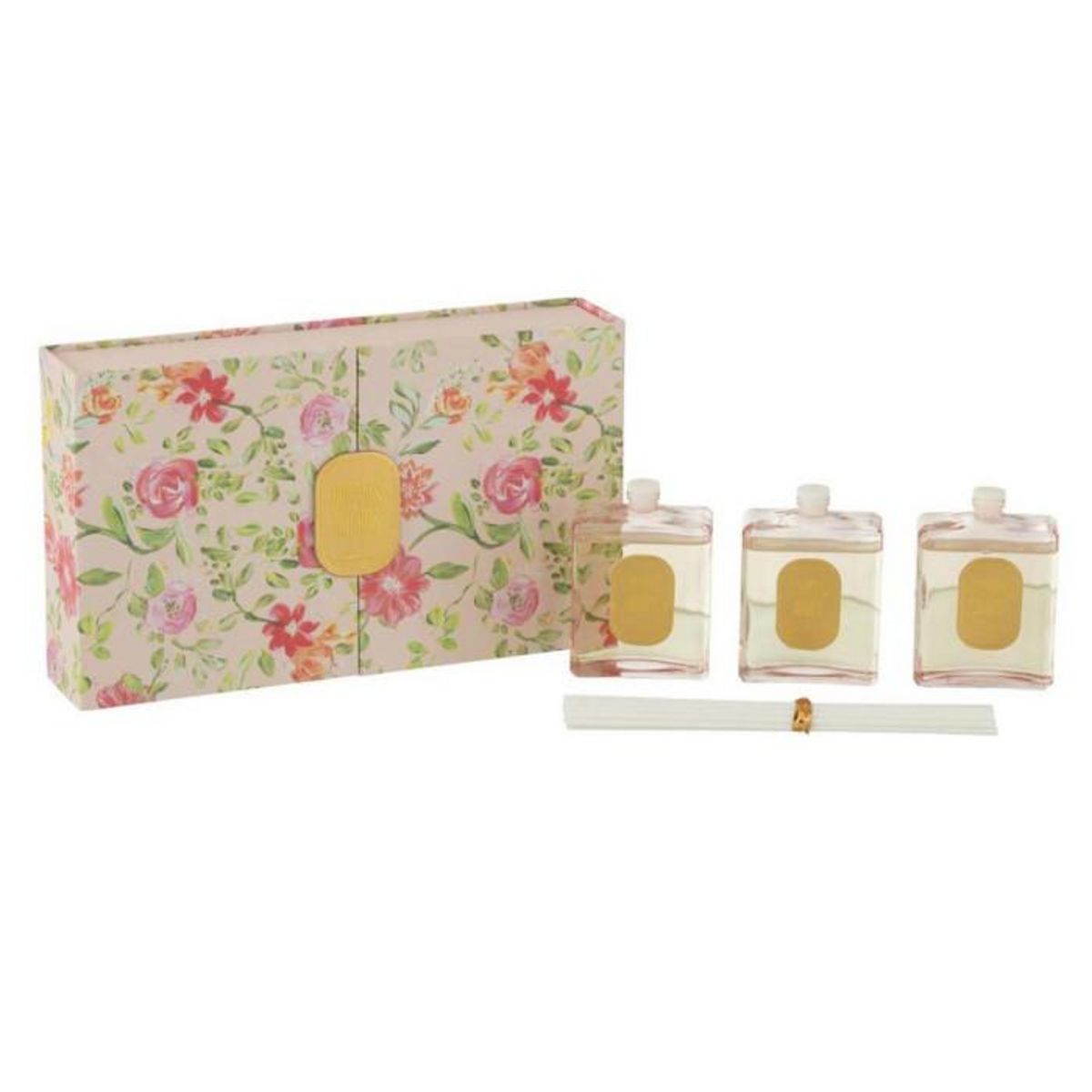 Paris Prix Coffret 3 Diffuseurs de Parfum  Happiness Blooms  22cm Rainbow Reef Rose