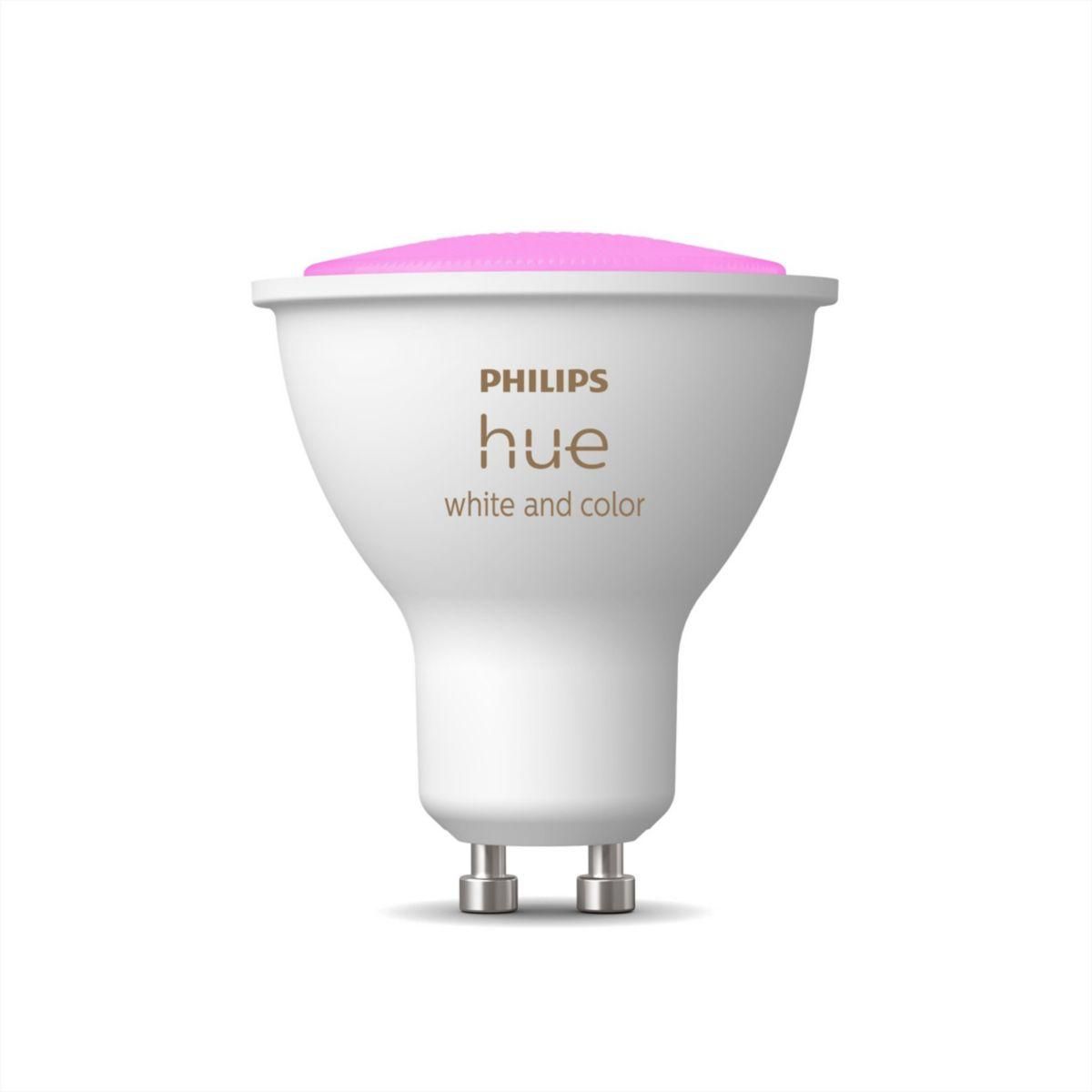 Philips Ampoule LED connectée HUE W&C GU10 5.7W