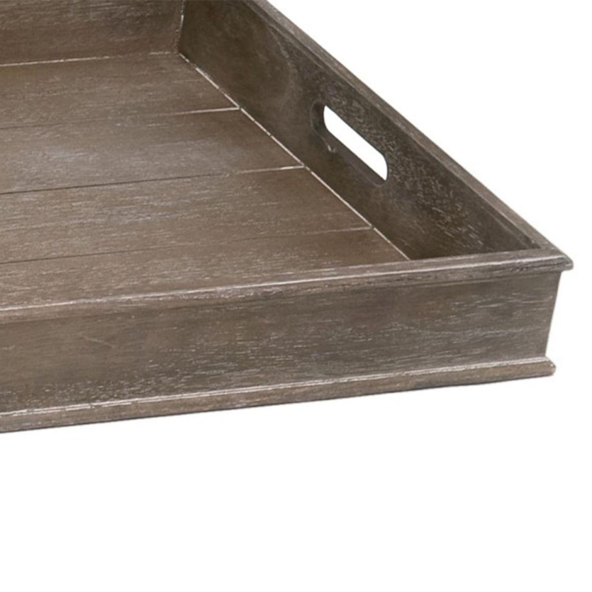 Paris Prix Lot de 2 Plateaux de Service  Grey  71cm Naturel
