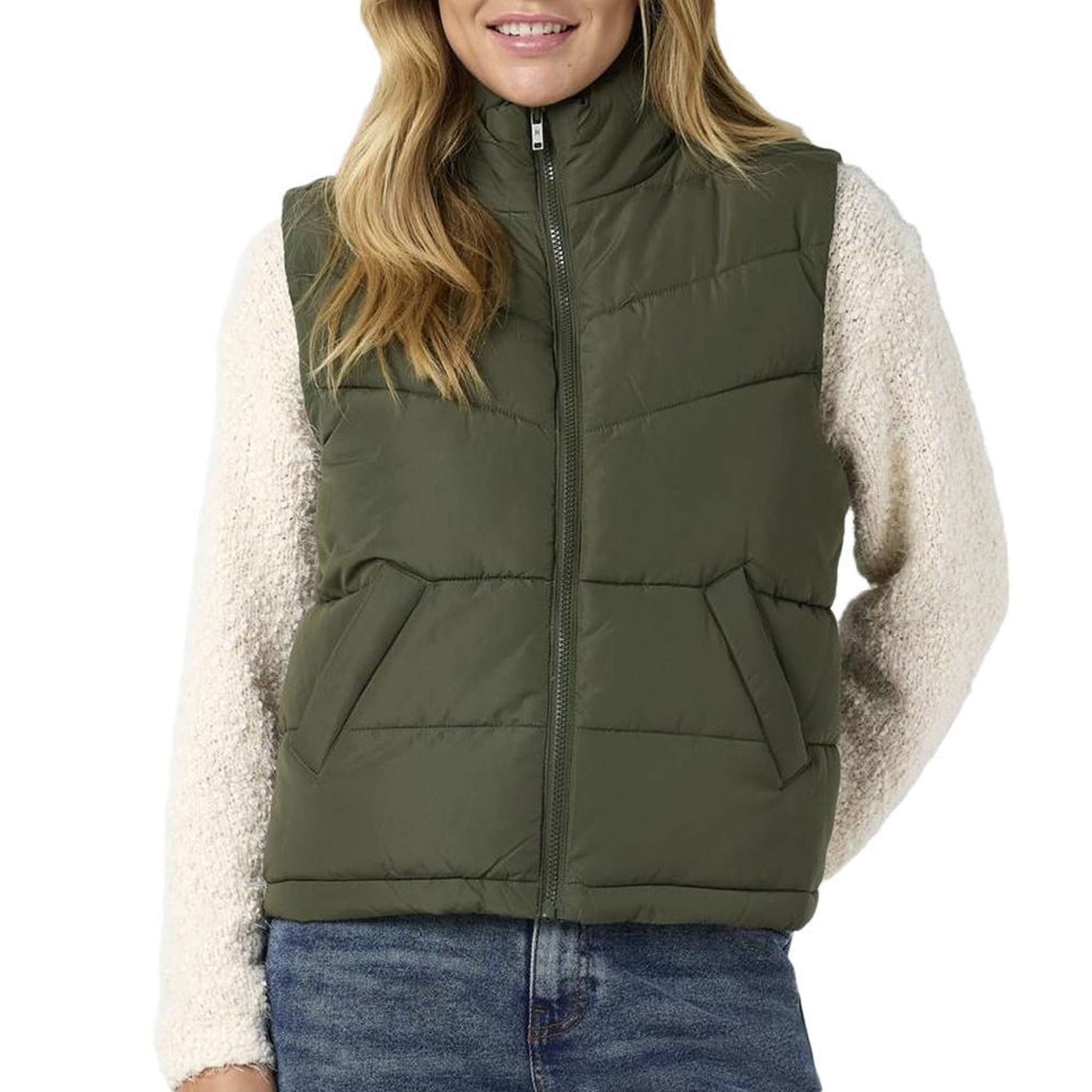 NOISY MAY Doudoune Sans Manches Verte Femme Noisy May Dalcon. Coloris disponibles : Vert