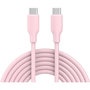 Voir la diapositive 1 : ESSENTIEL B Câble de charge vers USB-C silicone 2M Rose