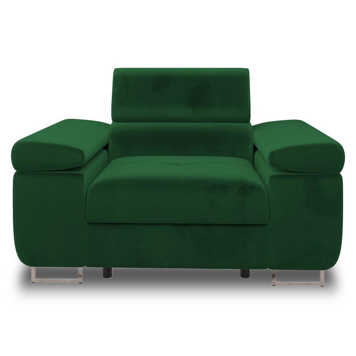 BEST MOBILIER Pablo - fauteuil avec têtière ajustable - en velours