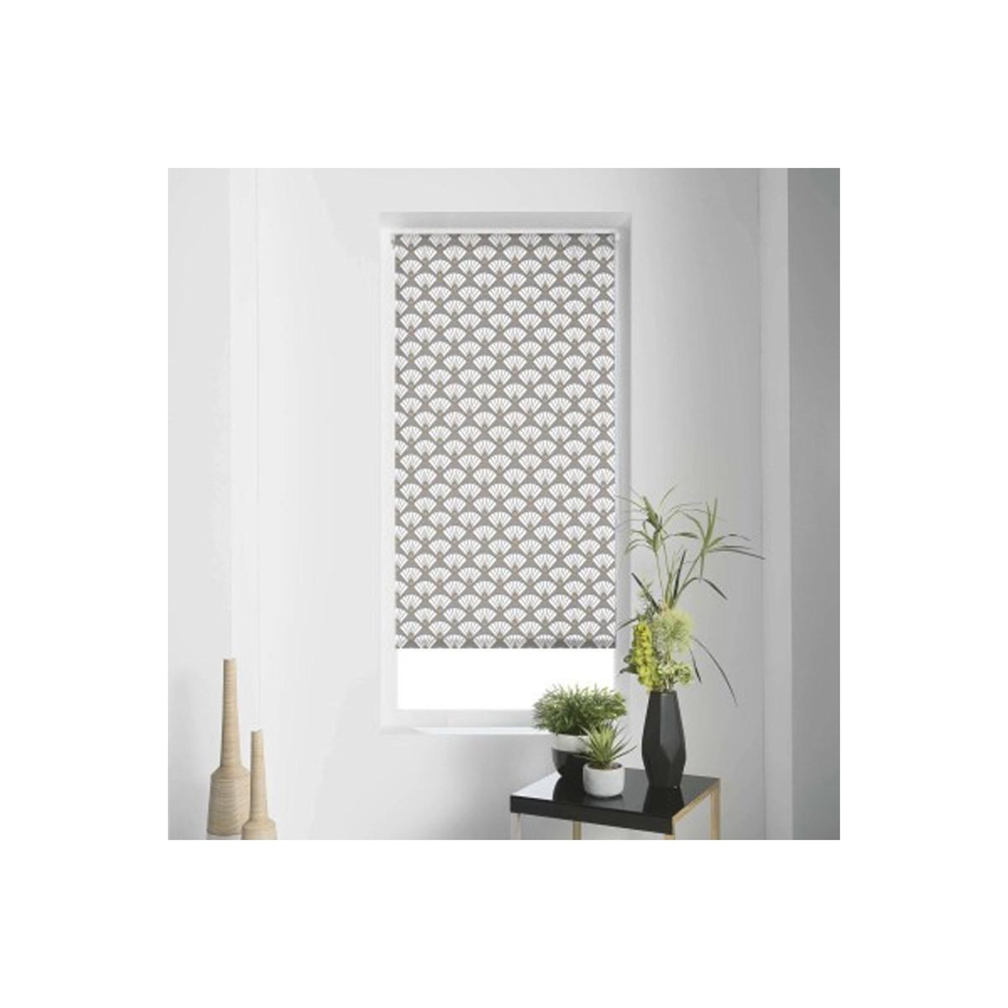 Douceur d'Intérieur Store enrouleur tamisant  art déco chic  45x180cm gris