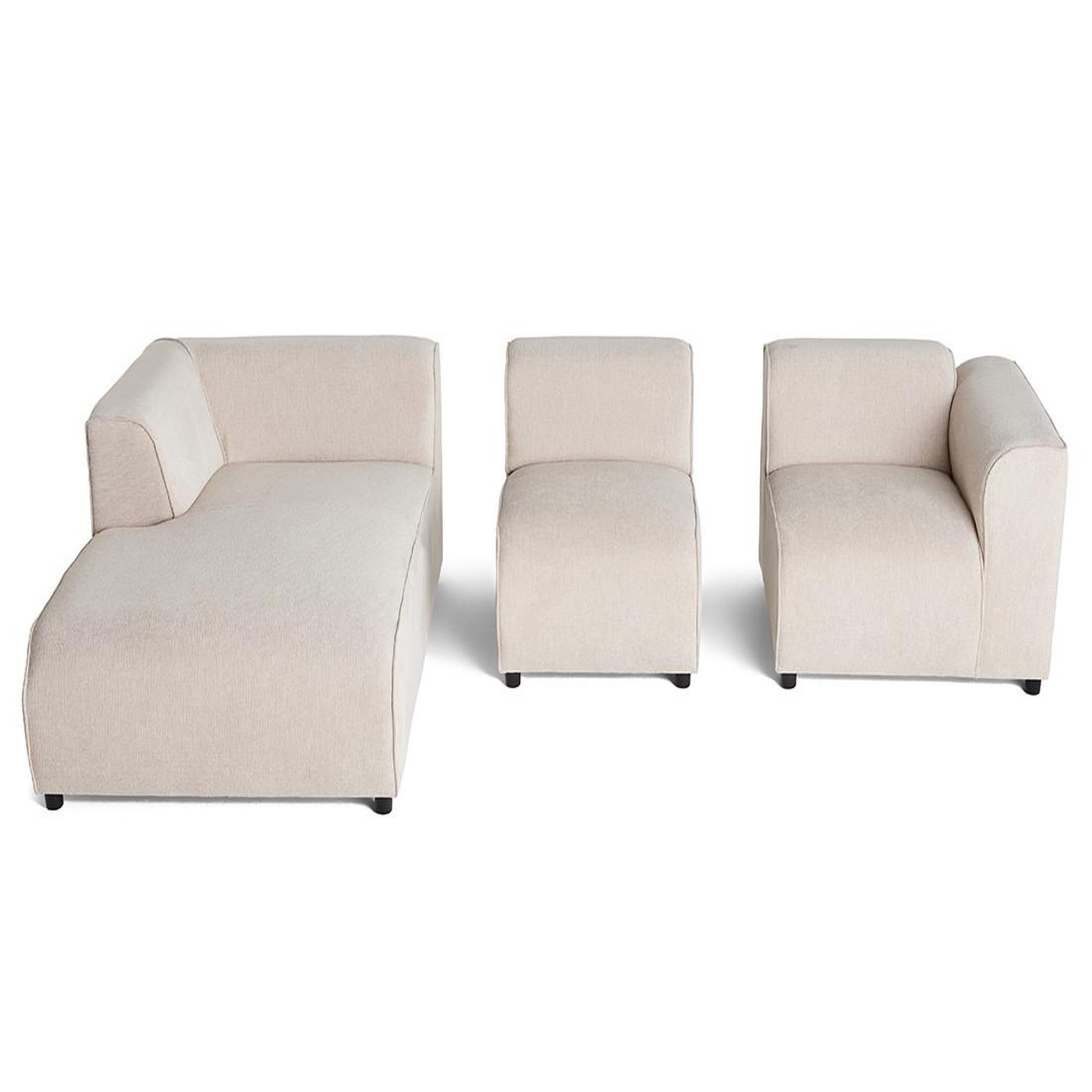 Voir la diapositive 3 : LISA DESIGN Suaro - canapé modulable d'angle gauche 4 places en tissu texturé