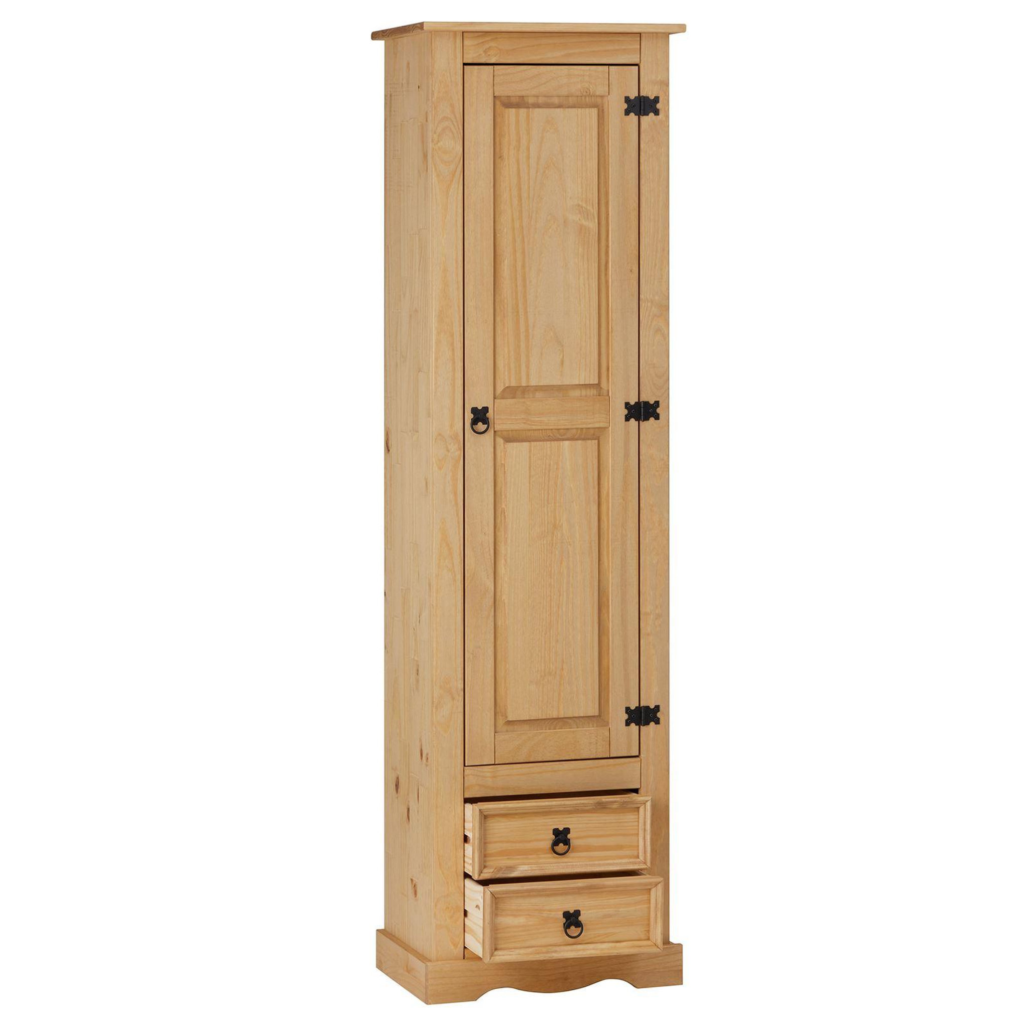 Voir la diapositive 5 : IDIMEX Armoire TEQUILA avec 1 porte et 2 tiroirs, en pin massif