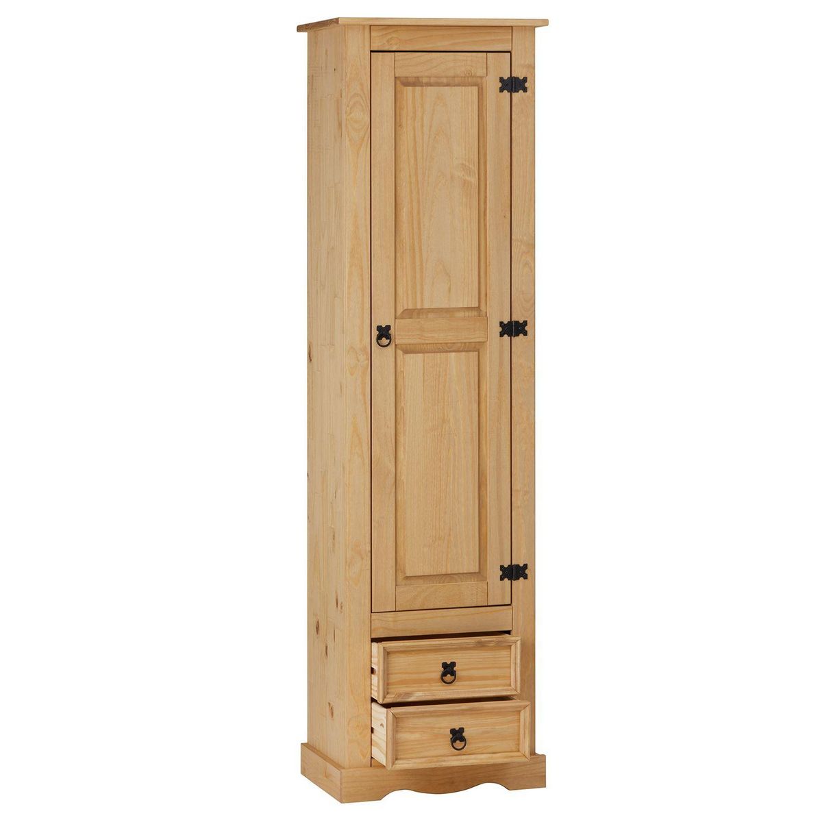 IDIMEX Armoire TEQUILA avec 1 porte et 2 tiroirs, en pin massif