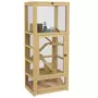 PAWHUT Cage pour rongeurs petits animaux en bois 5 niveaux - échelle, niche, balançoire, plateau amovible, abreuvoir