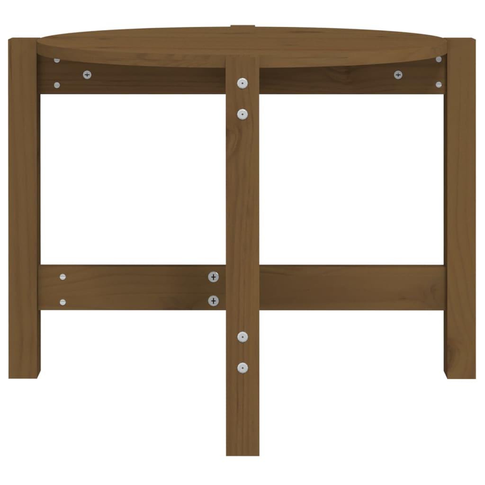 Voir la diapositive 5 : VIDAXL Table basse Marron miel Ø 62,5x45 cm Bois massif de pin