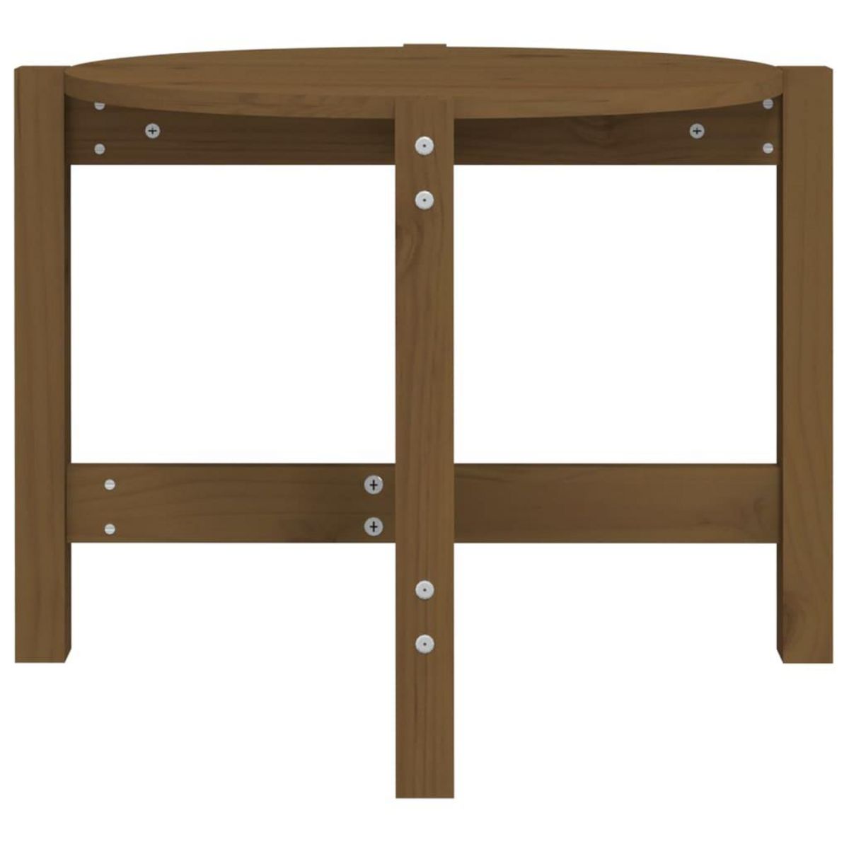 VIDAXL Table basse Marron miel Ø 62,5x45 cm Bois massif de pin