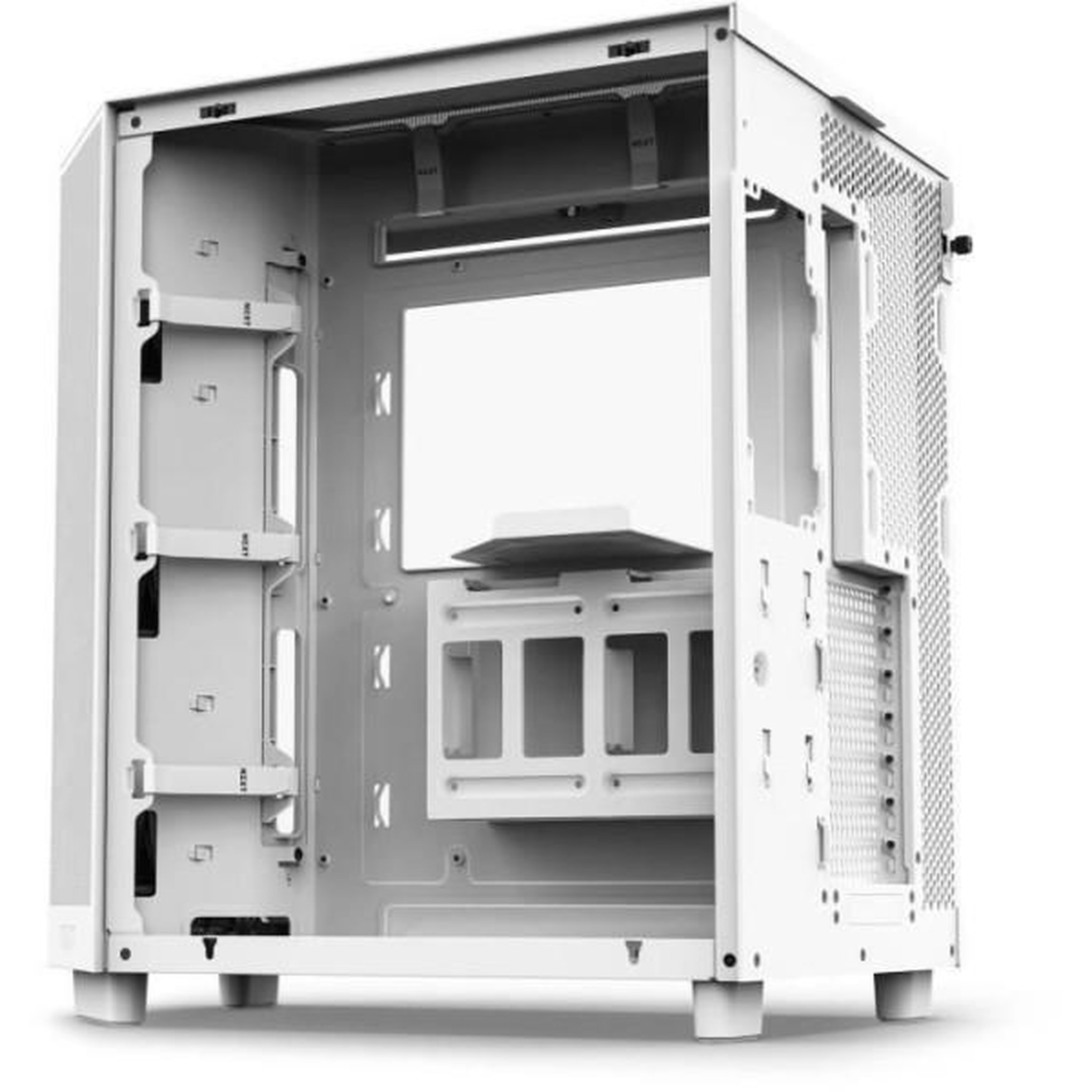 NZXT Boitier moyen-tour - nzxt - h6 flow - double chambre - refroidissement par air - blanc