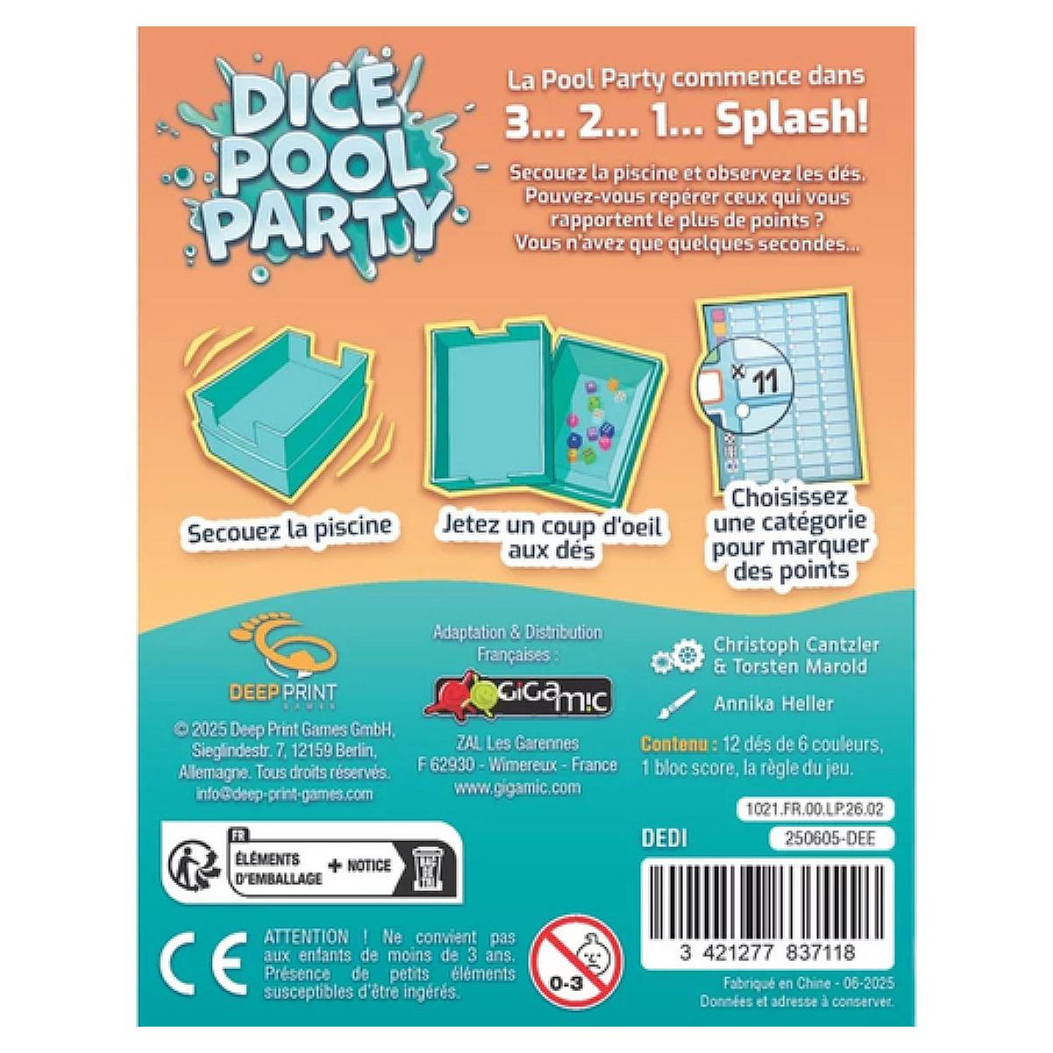 Voir la diapositive 2 : Gigamic Dice Pool Party -Jeu de societe -