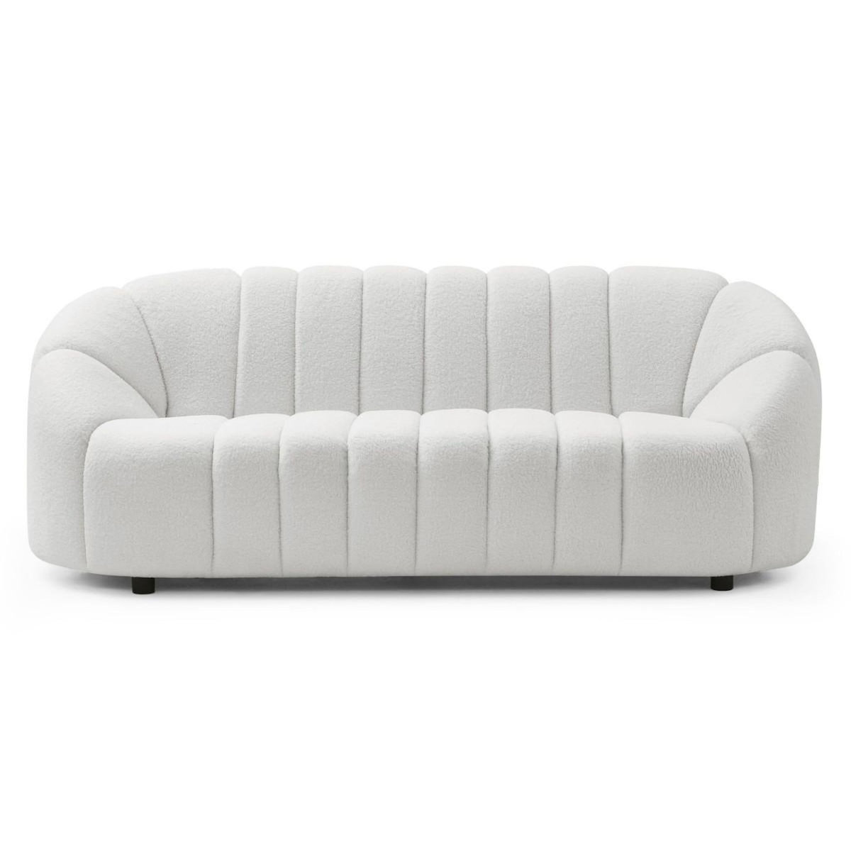 Paris Prix Canapé 3 places Bouclette  Spencer  201cm Blanc