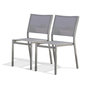 Voir la diapositive 2 : Paris Prix Lot de 2 Chaises de Jardin Empilables  Stockholm  84cm Gris Anthracite