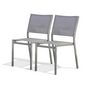 Voir la diapositive 2 : Paris Prix Lot de 2 Chaises de Jardin Empilables  Stockholm  84cm Gris Anthracite