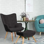 Voir la diapositive 5 : Paris Prix Fauteuil & Pouf Scandinave  Orle  98cm Noir