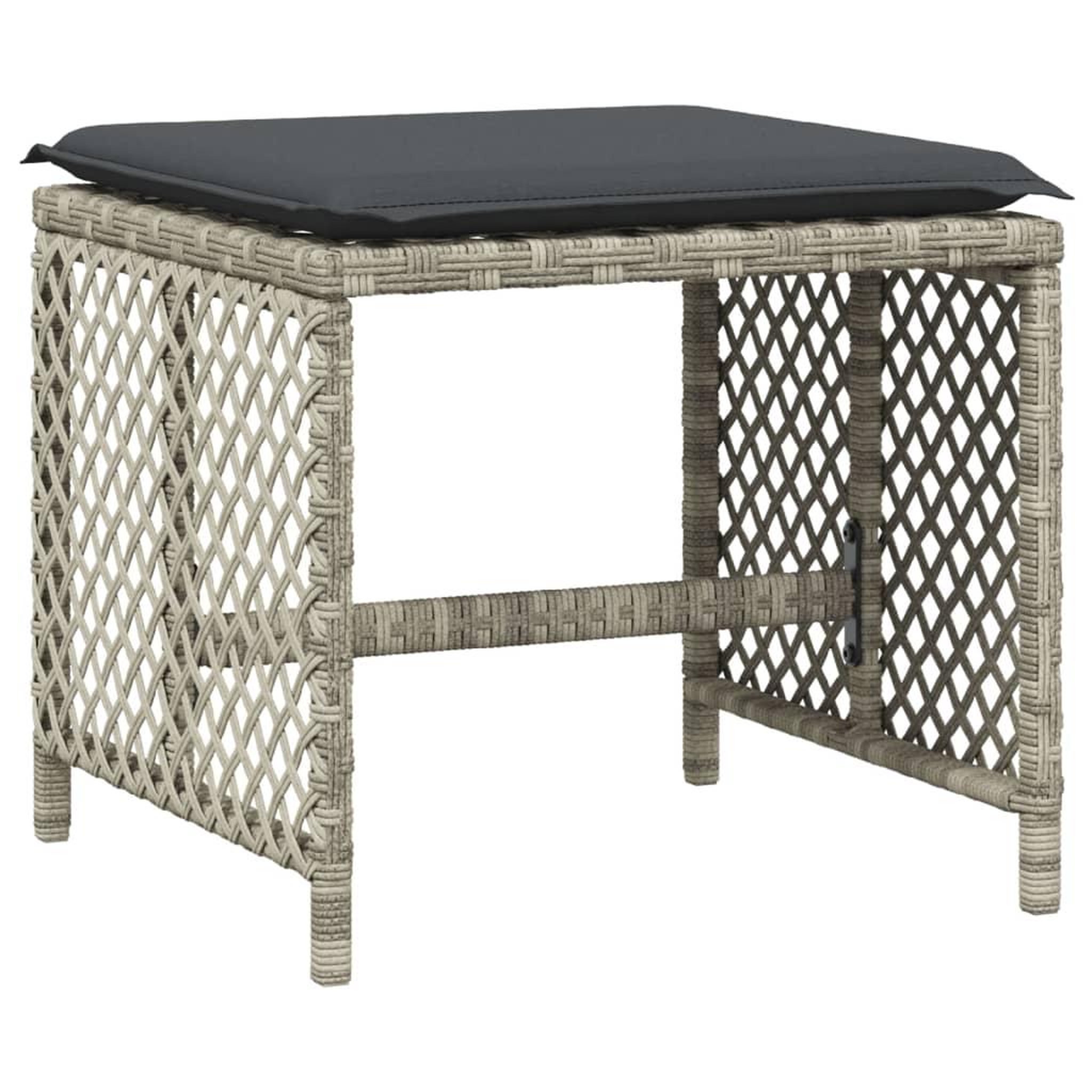 Voir la diapositive 5 : VIDAXL Ensemble a manger de jardin et coussins 9 pcs gris clair rotin