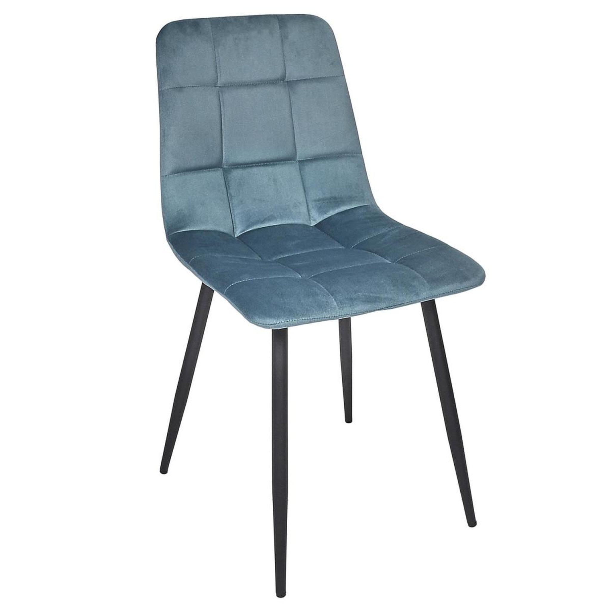 Voir la diapositive 2 : The Home Deco Factory Lot de 4 chaises  mateo  88cm bleu canard